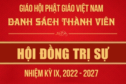 Danh sách Chư tôn đức Hội đồng Trị sự GHPGVN nhiệm kỳ IX (2022 – 2027)